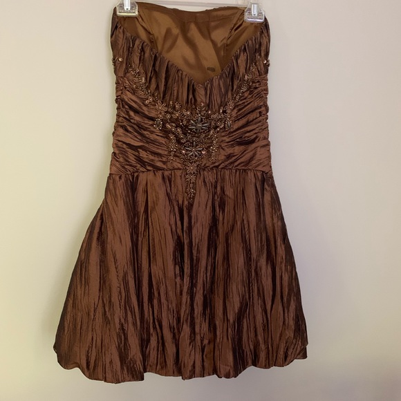 Sue Wong designer strapless cocktail dress - Picture 3 of 8